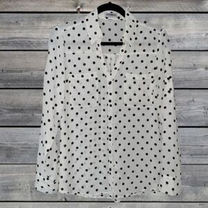 EUC - EXPRESS Portofino Style Dress Top (Black/White Polka Dots)